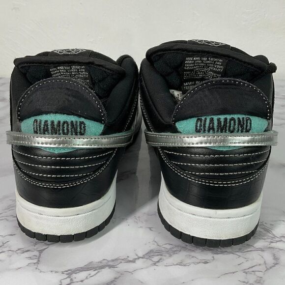 Nike Diamond Supply Co. x Dunk Low Pro SB Black Diamond 2018 7M 8.5W - Picture 7 of 12